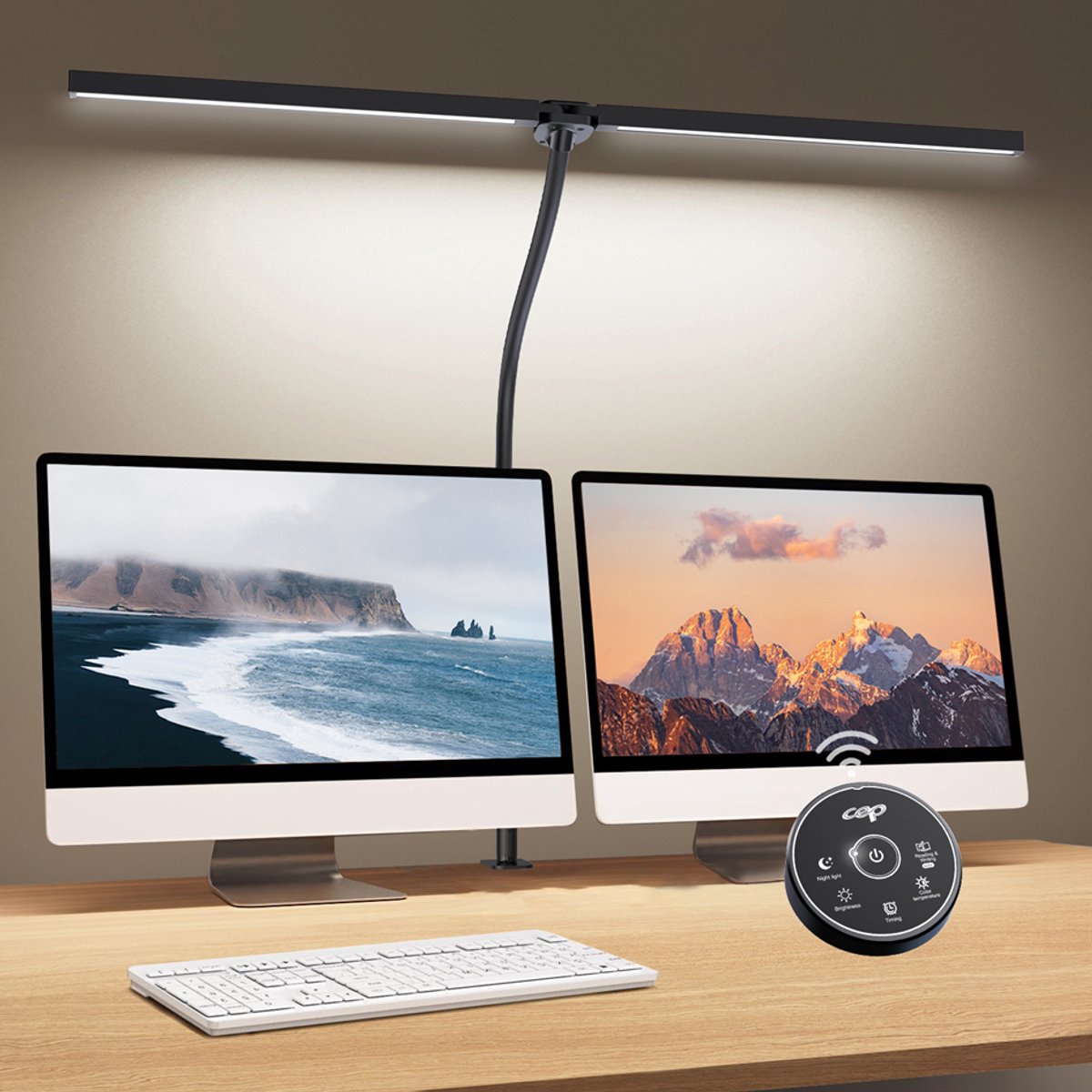 CEP - Bureaulamp - Albatross - 20W LED - met Klemvoet - Zwart - CP-2066000011