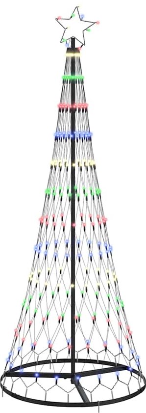 vidaXL - LED - Sapin de Noël - avec - 230 - LED - Multicolore - 71 - x - 71 - x - 184,5 - cm - Métal