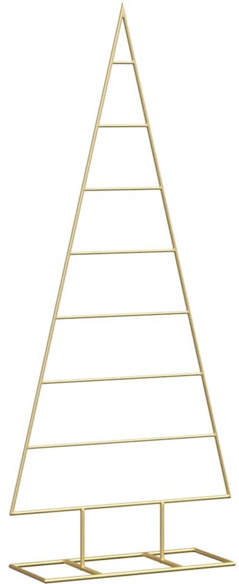vidaXL - Sapin de Noël en métal avec support - Goud - 125 cm - Acier thermolaqué