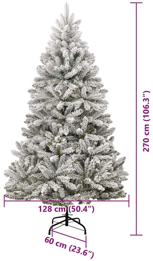 vidaXL Kunstkerstboom - 210 cm - Met 910 takken - 300 LEDs