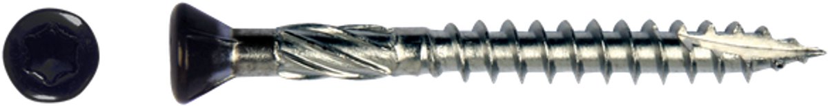 Potdekselschroef zwart | 5x50mm | Torx | (200stuks) | RVS 410| Zwarte kop | Zelfsnijdende punt | PFS potdekselschroef | Potdekselschroeven | Houtschroeven | Deeldraad | C2