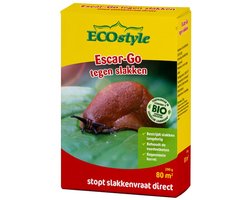 ECOstyle Escar-Go - Bestrijdingsmiddel tegen Slakken - Regenvaste Slakkenkorrels - Stopt Slakkenvraat Direct - 80 m² - 200 GR
