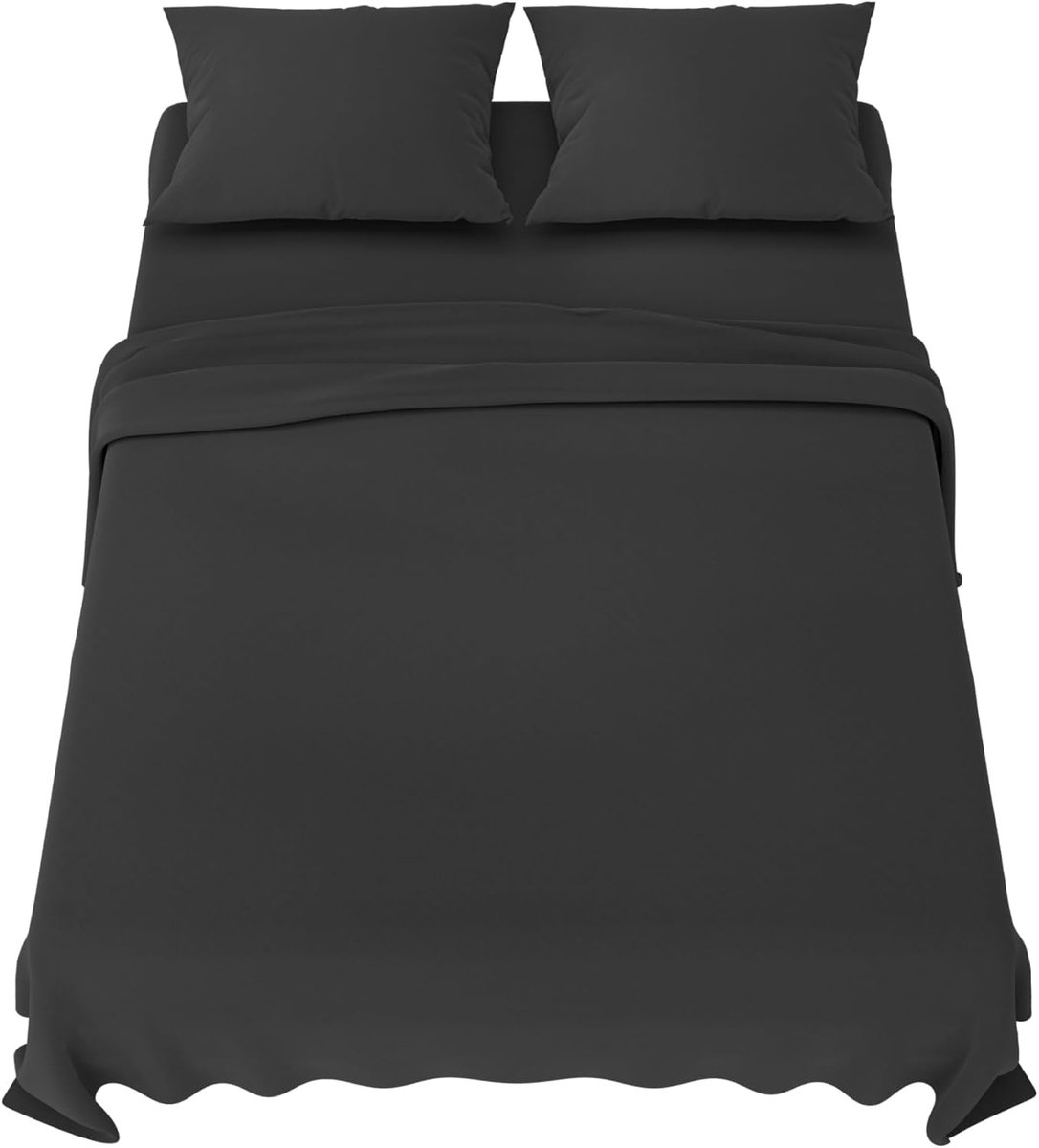 Azalia Beddengoedset 180x200 cm Donkergrijs - 4-Delig Microvezel Inclusief Hoeslaken en 2 Kussenslopen - Nederlands Standaard Maat