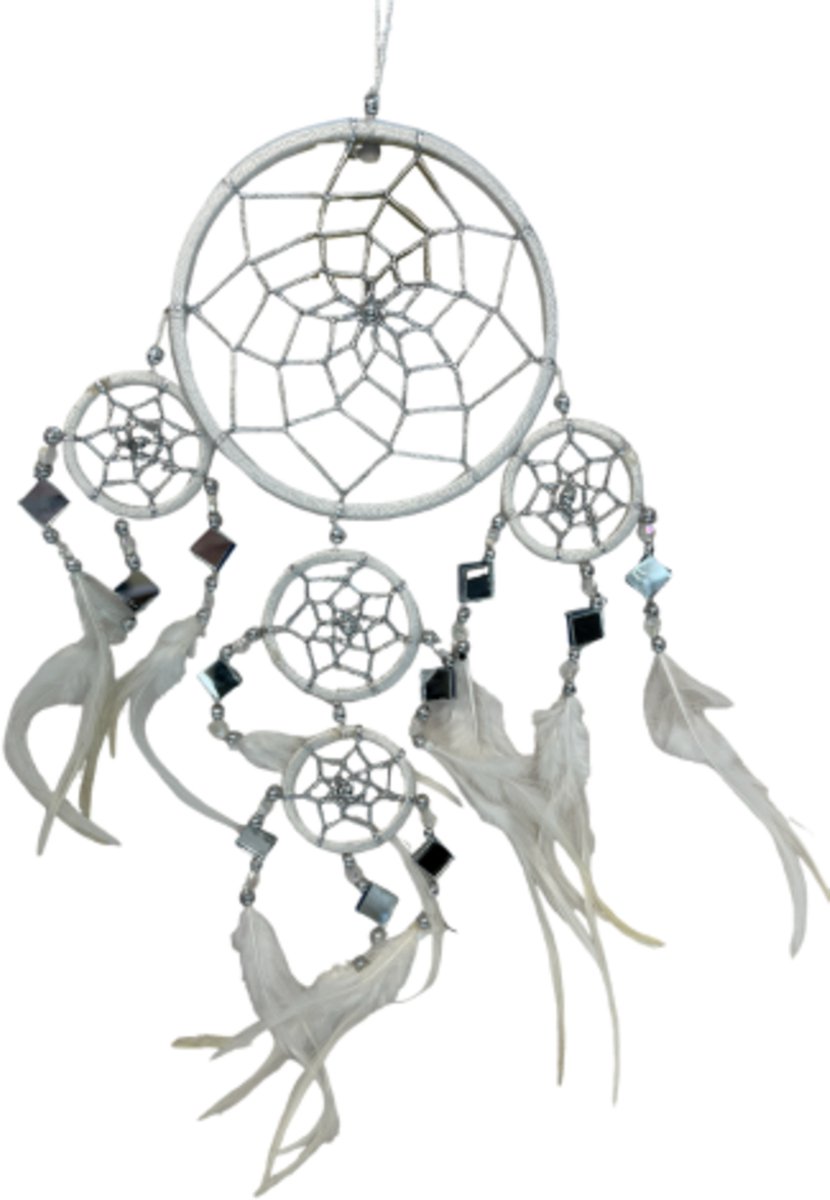 Dromenvanger - Spiegel -11cm - Wit