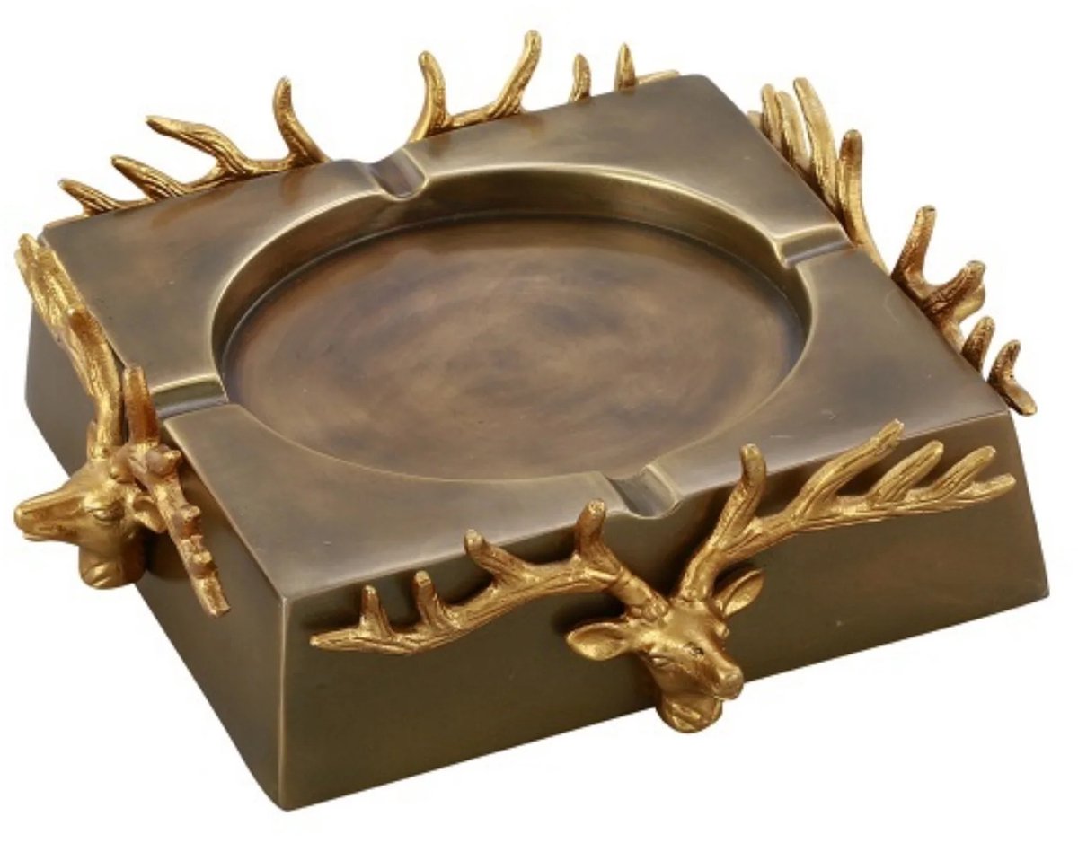 Luxe Asbak Hert – Messing/Goud – Klassiek & Decoratief Woonaccessoire