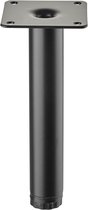 SOTECH-meubelpoot LIMA Hoogte 150 mm, Ø 25 mm In hoogte verstelbaar 10 mm zwart mat Poot onderstel kastpoot