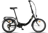 Pacto Eight Vouwfiets 6v Zwart Folding Bike Plooifiets Lage Instap Shimano 20 inch