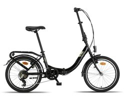 Pacto Eight Vouwfiets 6v Zwart Folding Bike Plooifiets Lage Instap Shimano 20 inch