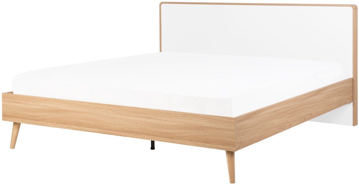 BELIANI SERRIS - Bed - Lichtbruin - 160 x 200 cm - Vezelplaat