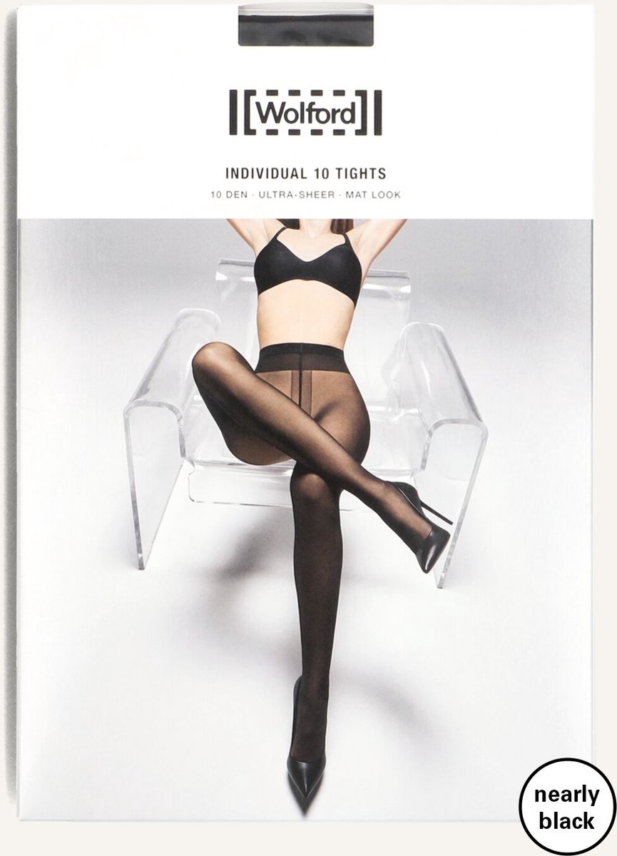 WOLFORD Individual 10 Tights Beenmode Dames - Zwart - Maat L