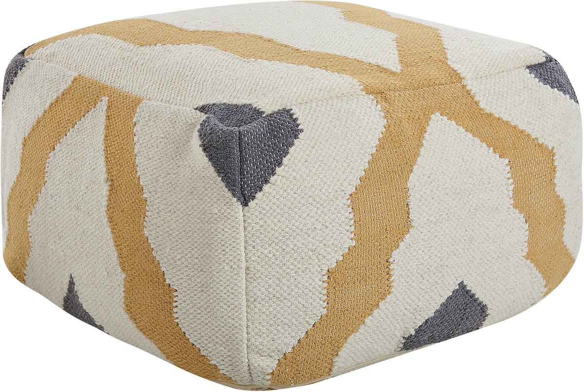 ZEUGMA - Poef - Lichtbeige - Wol