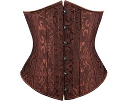 Dames satijnen corset bustier taille trainer plus size body shaper