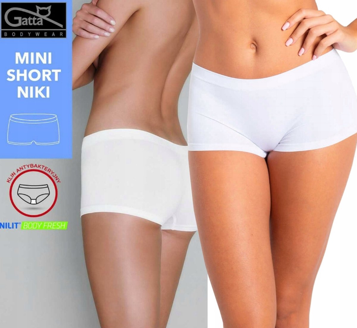 GATTA - Dames Boxershort - Maat XL - Wit - Naadloze Short - Comfort Ondergoed (1 stuks)
