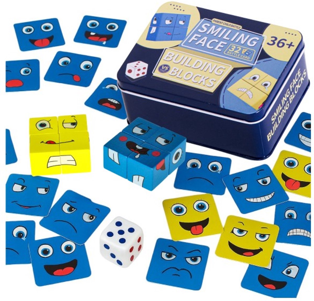 Goodz4All Gezelschapsspel Educatief Speelgoed Emoties Puzzel Spel voor Kinderen Emotie Leren Herkennen en Benoemen