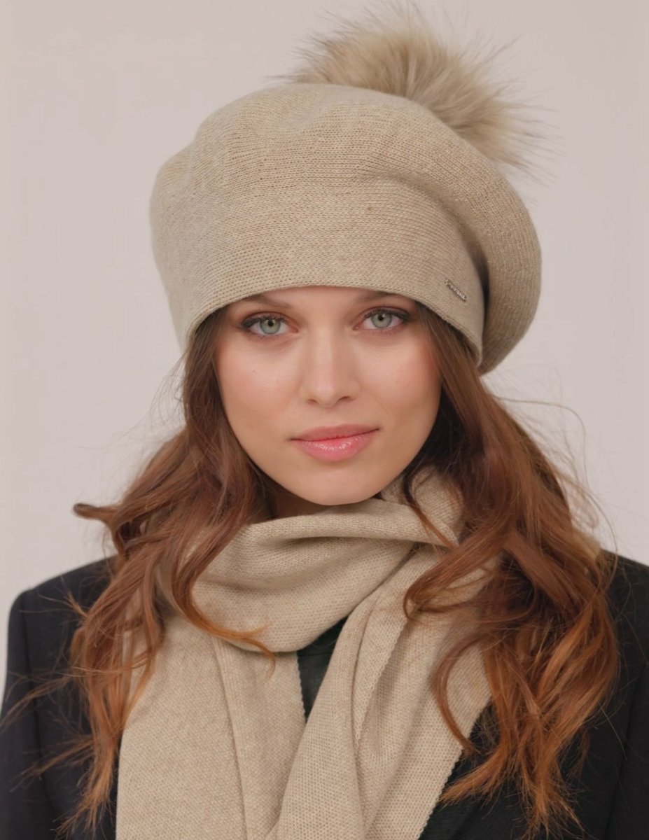 Vivisence Dames Winter Baret En Sjaal Set - Wolmix Met Wol En Acryl Met Pompon Van Imitatiebont - Zacht Comfort Voor Koude Dagen Elegant Bij Alledaagse En Chique Outfits Afmetingen Sjaal 166 X 29 Cm - Turkoois — cadeau in Mode & Accessoires - foto 7