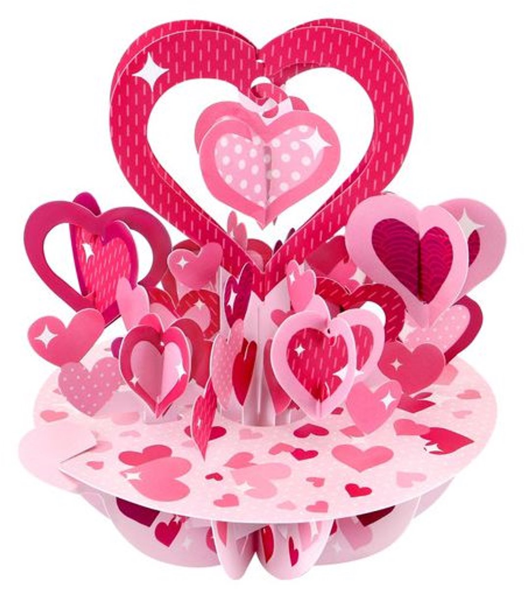 3D Kaart Heart's of love - Santoro London Pirouettes