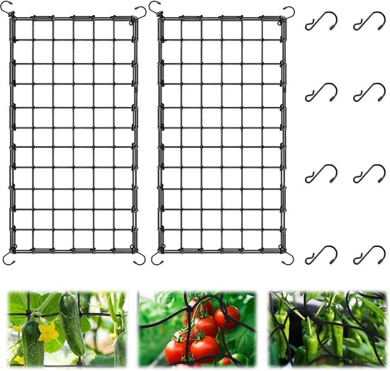 Scrog Net Frame Scrog Net 120 x 60 cm - 2 stuks - elastisch plantennet - scrognet met 8 ...