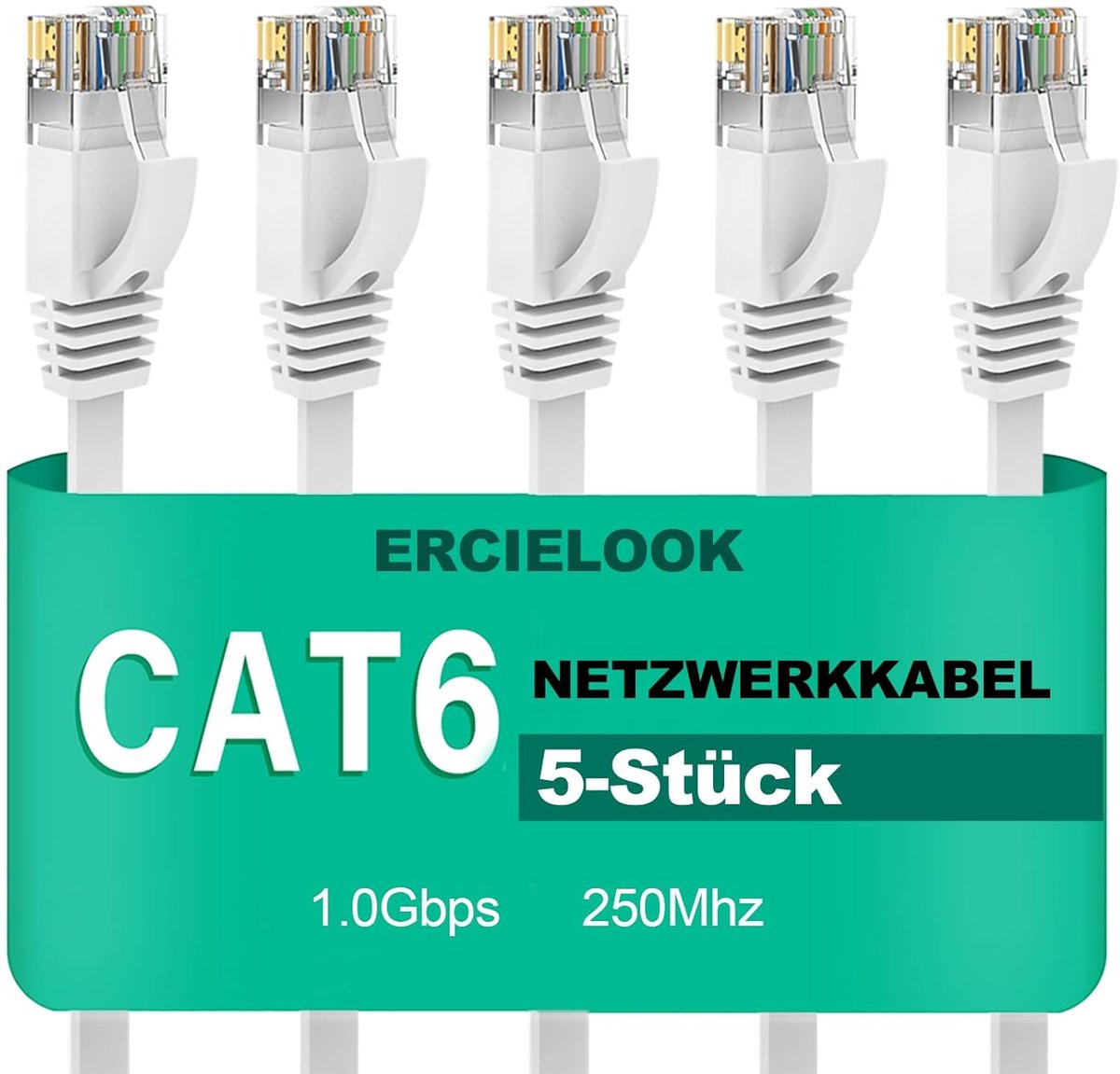 Ethernet Kabel 0,25 m - 5-pack Cat6 RJ45 Patch Kabel voor Router en Gaming