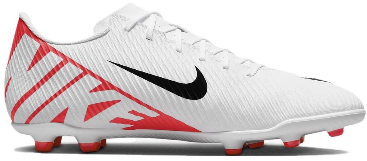 Nike Vapor 15 Club voetbalschoen voor heren in wit en rood, maat 47, zonder deksel op de doos.