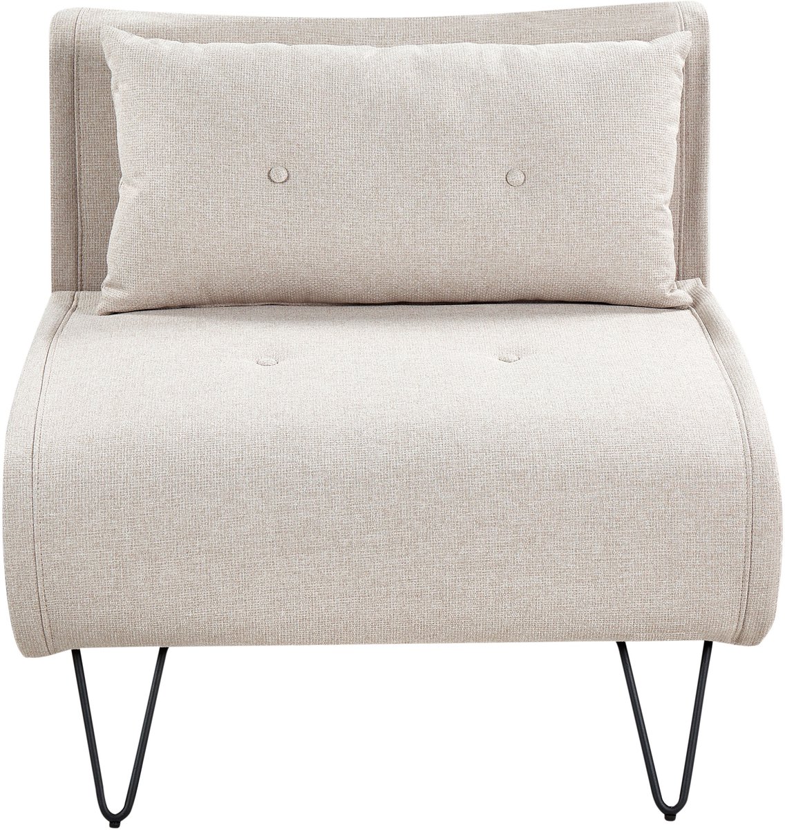 VESTFOLD - Slaapbank 1-zits - Lichtbeige - Polyester