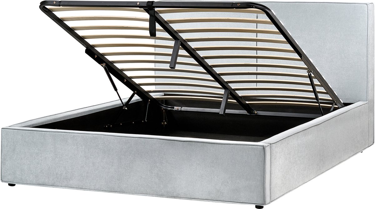 BELIANI MOISSAC - Bed - Lichtblauw - 180 x 200 cm - Polyester