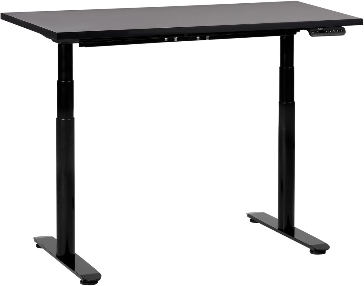 Beliani DESTINAS - Elektrisch Verstelbaar bureau - Zwart - 120 cm - MDF