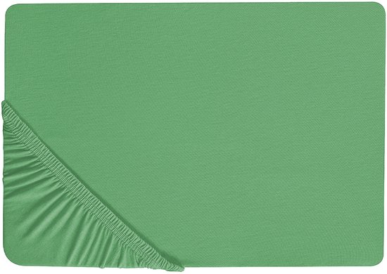 JANBU - Laken - Vert - 160 x 200 cm - Katoen