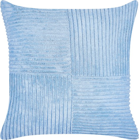 MILLET - Lot de 2 Sierkussen - Blauw - 43 x 43 cm - Velours côtelé
