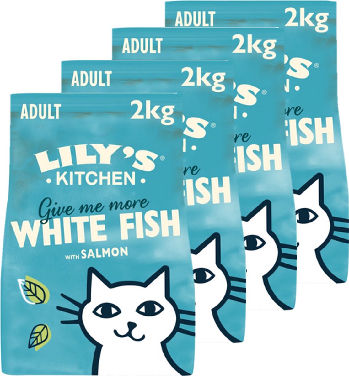 Lily's Kitchen Lily's Kitchen - Kattenvoer - Droogvoer - Witvis met Zalm - 4 x 2 kg