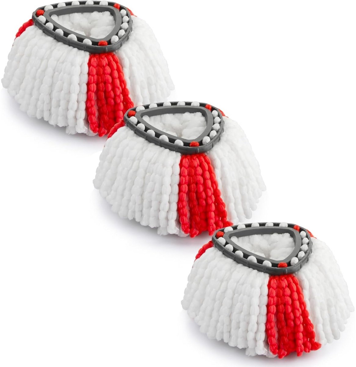 TOVBMUP Vervangende dweilkoppen - Vervangende microvezel dweilkoppen - Easy Wringer - Compatibel met alle Vileda Spin Mop-koppen - 3-pack