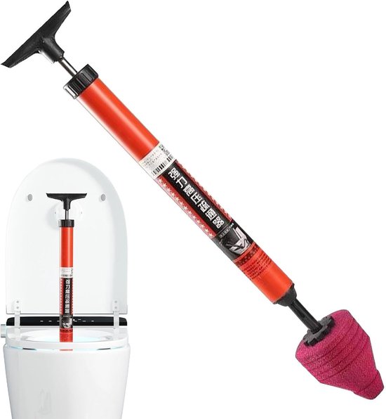 Retoo Persluchtreiniger met 4 rubberen adapters, persluchtreiniger voor het verwijderen van slangpluggen voor toilet, douche, wastafel, toilet, keuken, drukreiniging Retoo Persluchtreiniger met 4 rubberen adapters, persluchtreiniger voor het verwijderen van slangpluggen voor toilet, douche, wastafel, toilet, keuken, drukreiniging