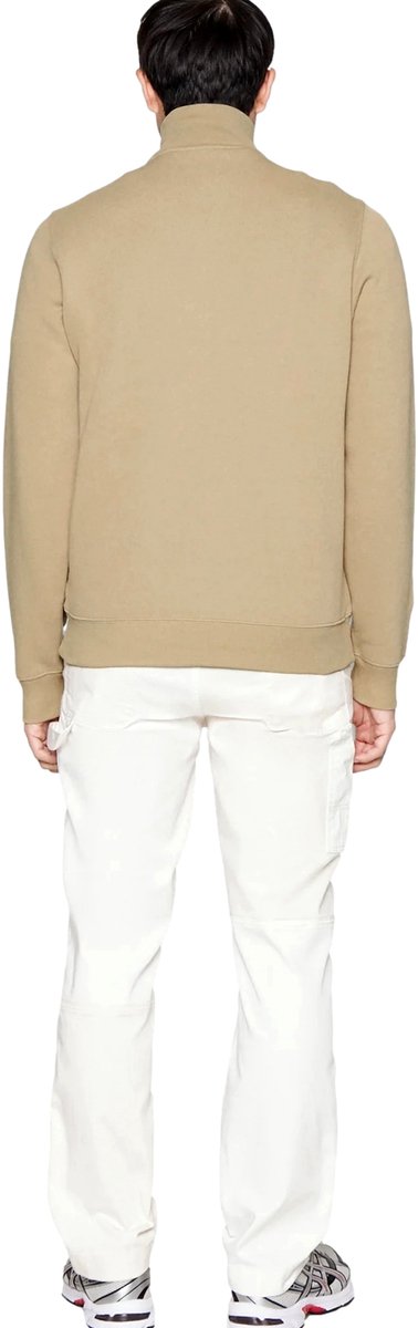 Lacoste Zip Stand-Up Collar Sweater Heren Beige