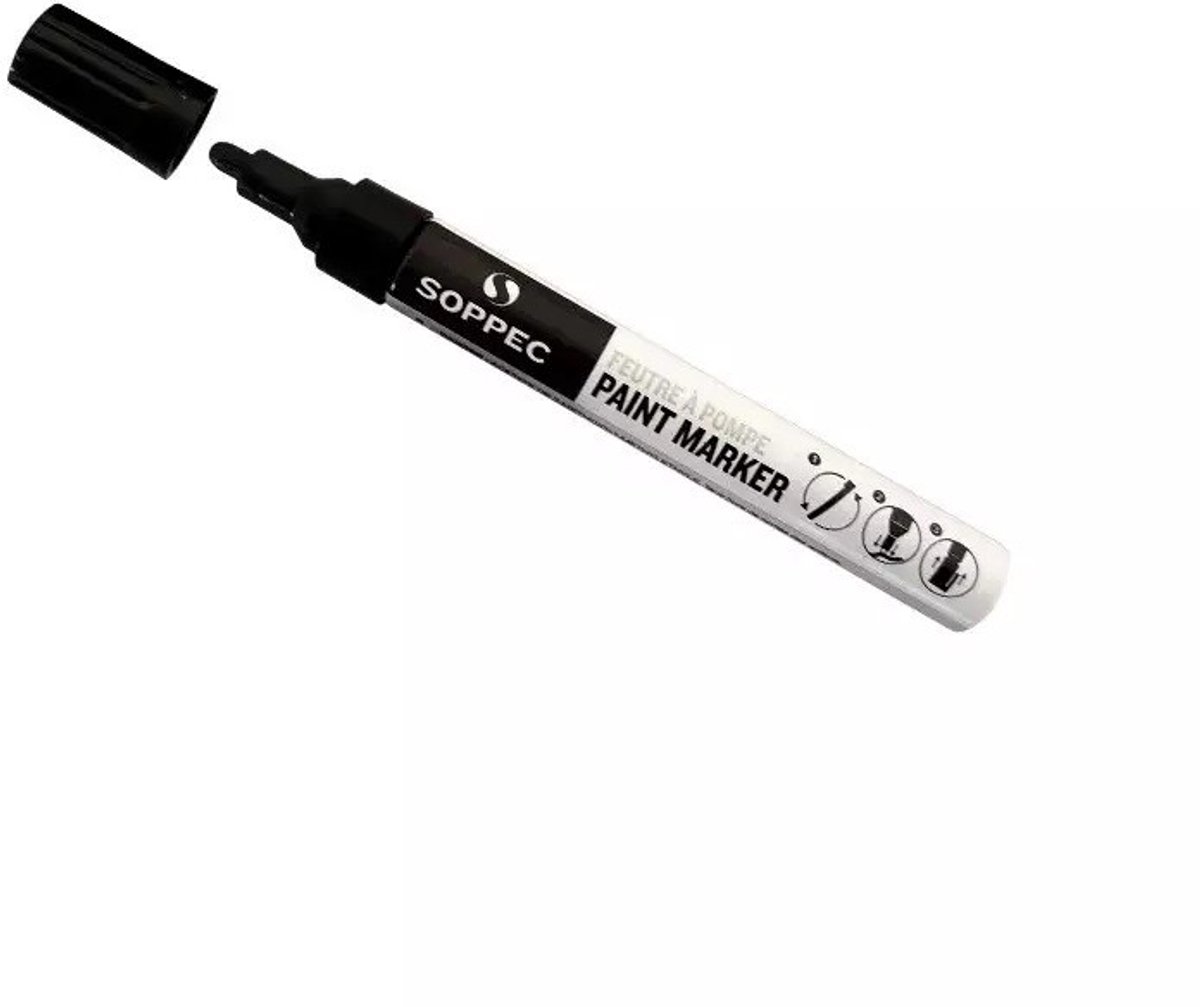 SOPPEC Verf Markeerstift Zwart