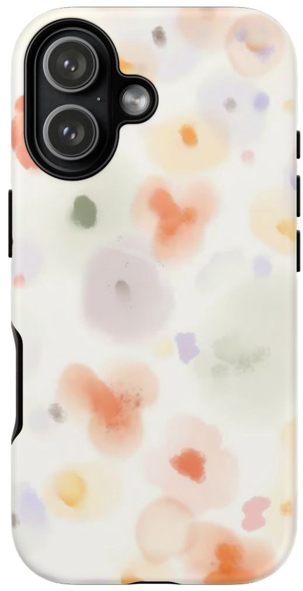 Zachte Pastel Abstracte Bloemenprint – Telefoonhoesje Geschikt voor iPhone 17