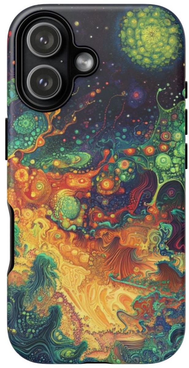 Kleurrijke Abstracte Kosmische Wervelingen – Telefoonhoesje Geschikt voor iPhone 17