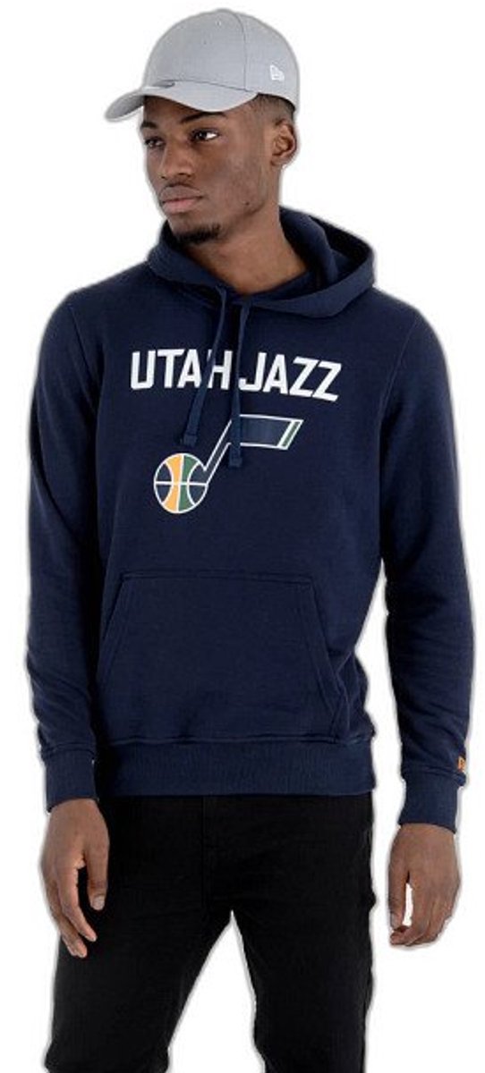 New Era Nba Regular Utah Jazz Hoodie L Man Blauw