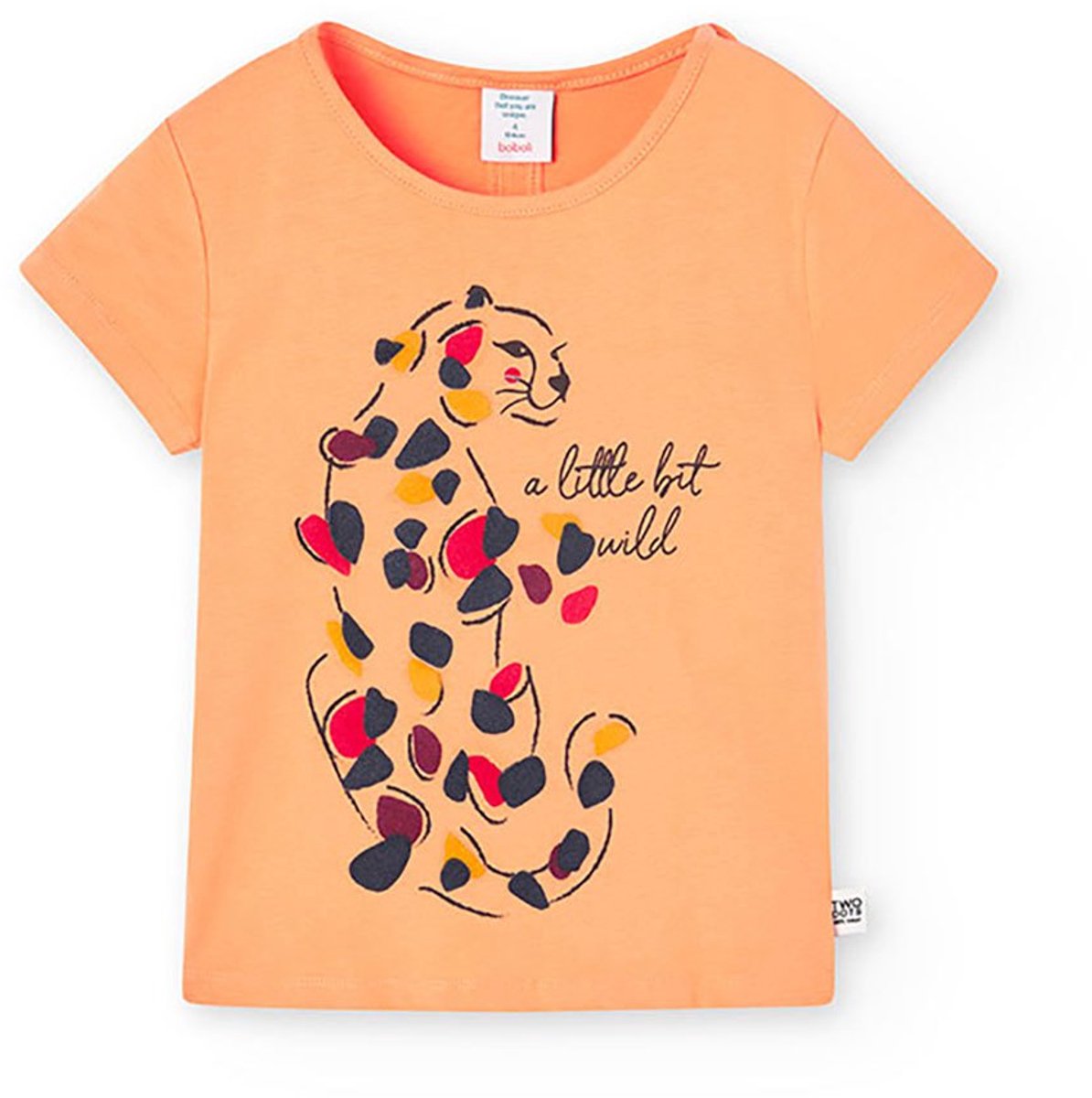Boboli 448118 T-shirt Met Korte Mouwen Oranje 7 Years Meisje