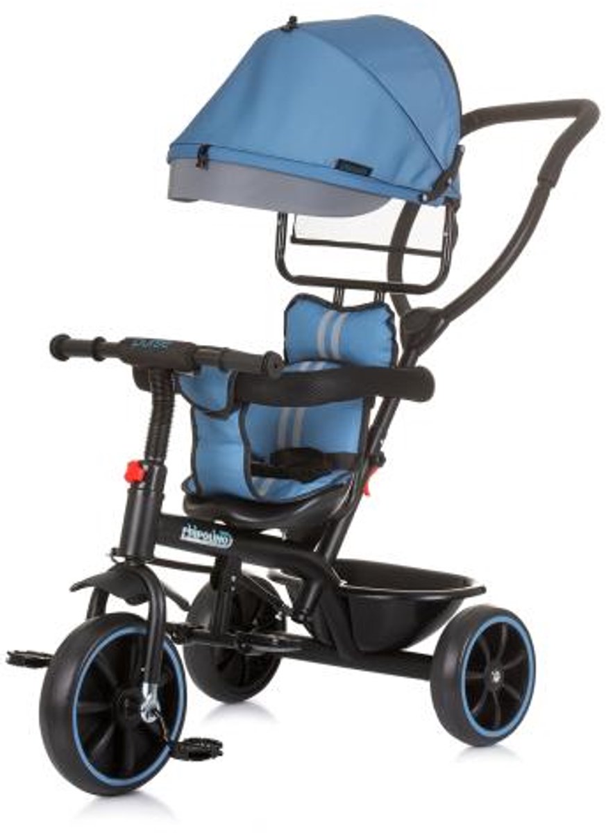 Chipolino Driewieler Pulse - Driewieler - Met duwstang - Opbergmand - Inklapbare kap - Blauw