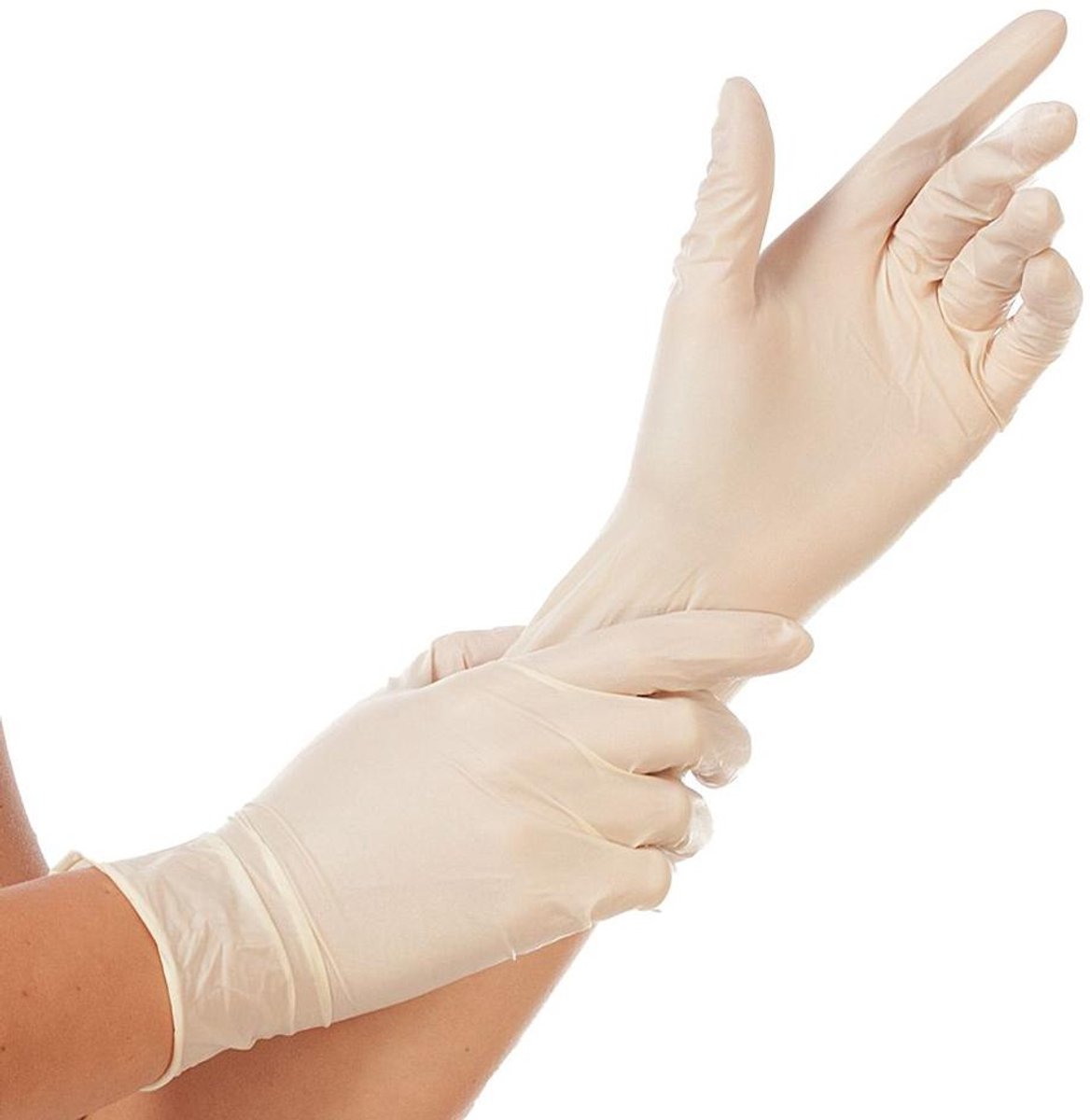 HYGOSTAR latex handschoenen Sense, maat S, naturel, poedervrij