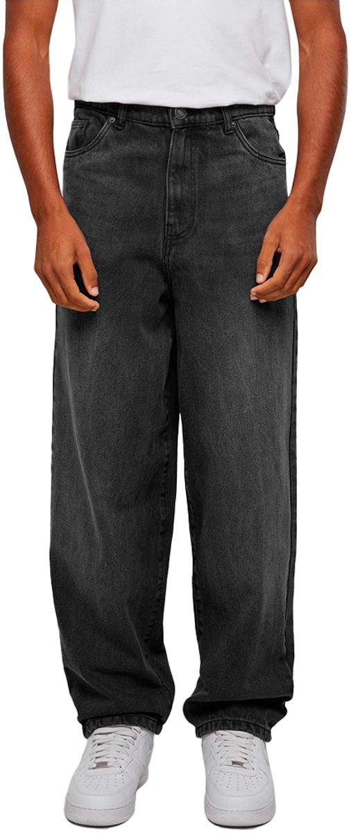 Urban Classics Heavy Ounce Baggy Fit Jeans Wijde broek Taille 30 inch Zwart