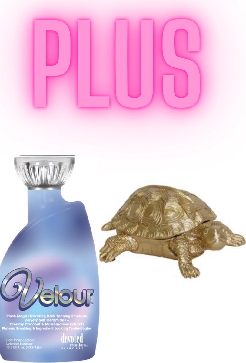 Devoted Creations Velour 400 ml PLUS Gouden Schildpad Box 15,5 cm !