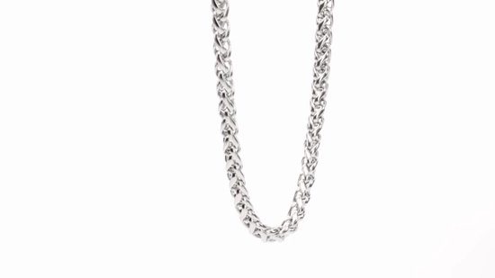 Collier “Queue de Renard – Argenté – 5mm – Acier – Collier Hommes – Collier Femmes – Cadeau pour Homme