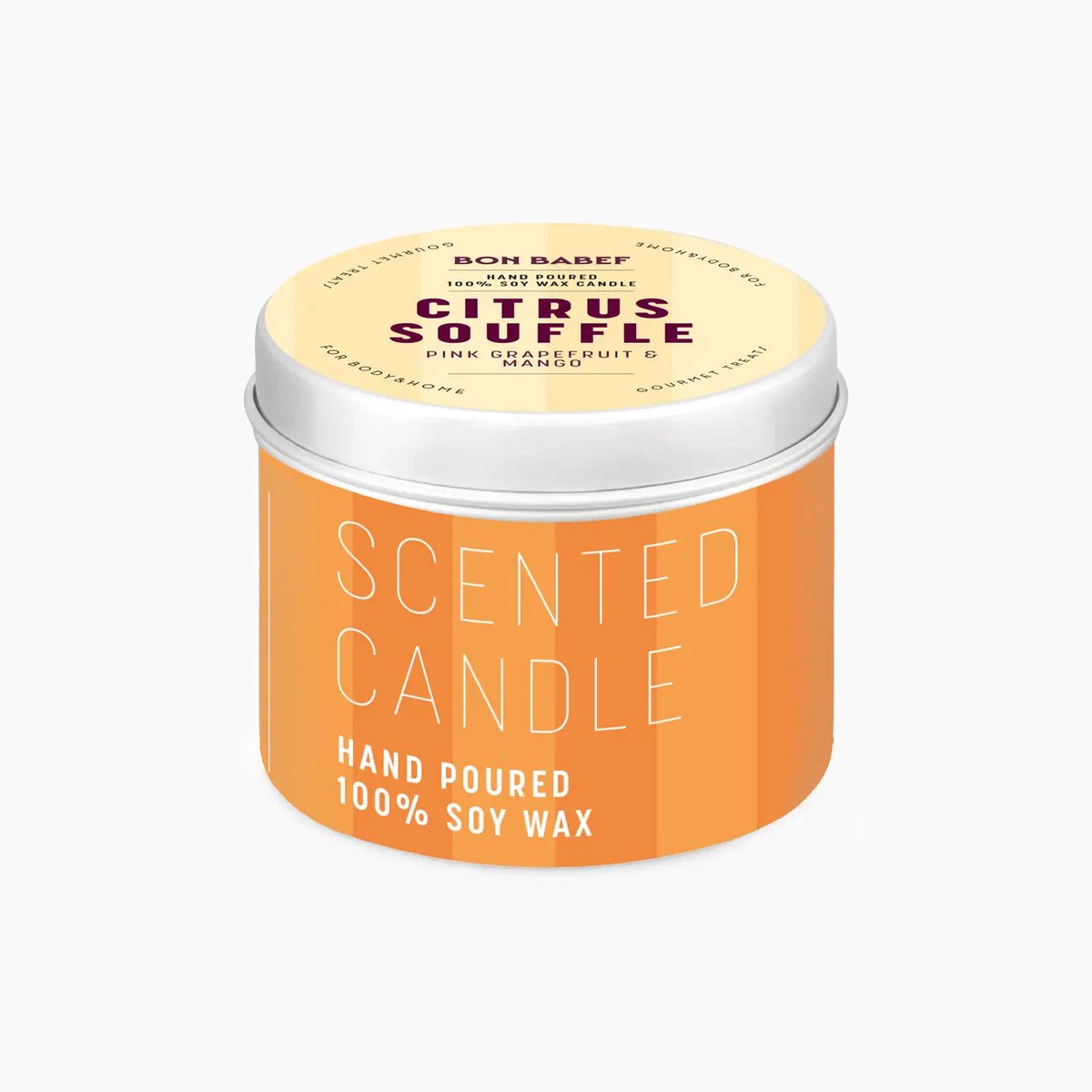 Bon Babef | Geurkaars | 2 stuks | Citrus Souffle | 100% soja was | Handgemaakt | Natuurlijk