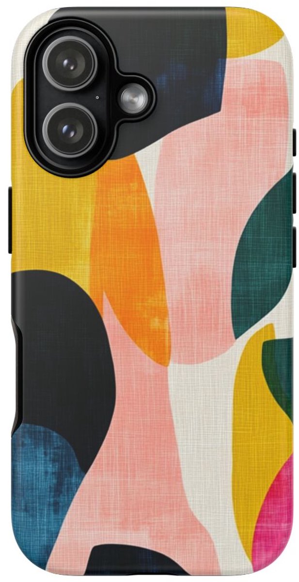 Abstracte Kleurrijke Vormenpatroon – Telefoonhoesje Geschikt voor iPhone 17