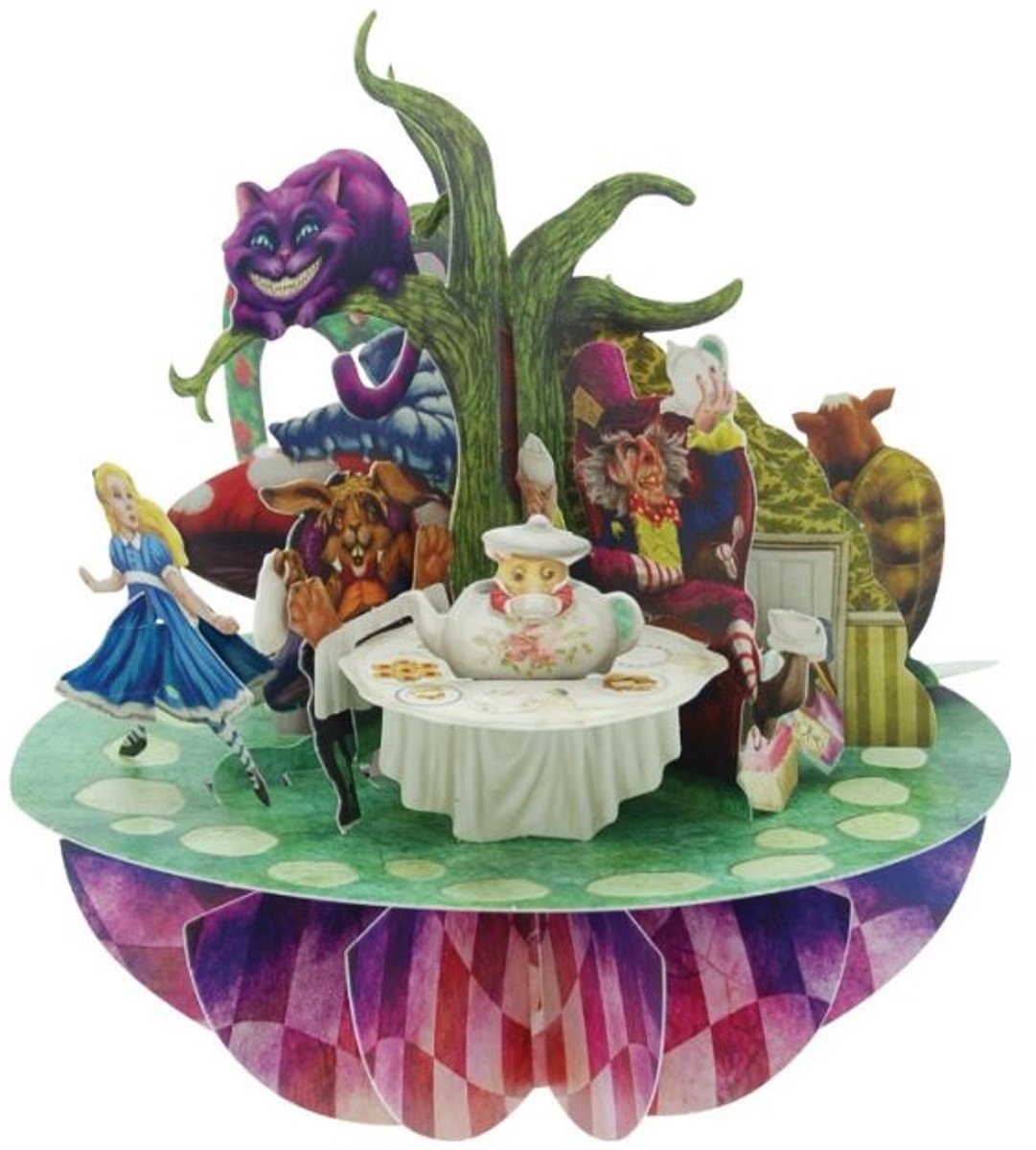 3D Kaart Alice In Wonderland - Santoro London Pirouettes