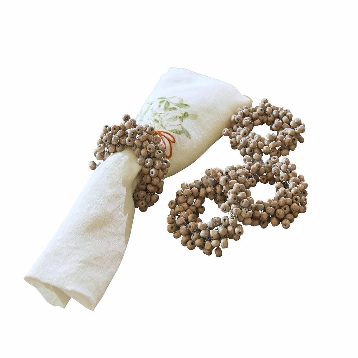 LOBERON Servetring set van 4 Costavio bruin
