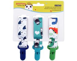 Set 3 stuks Speenkoord - Funky Animal - Speenketting - Fopspeenkoord 3 stuks