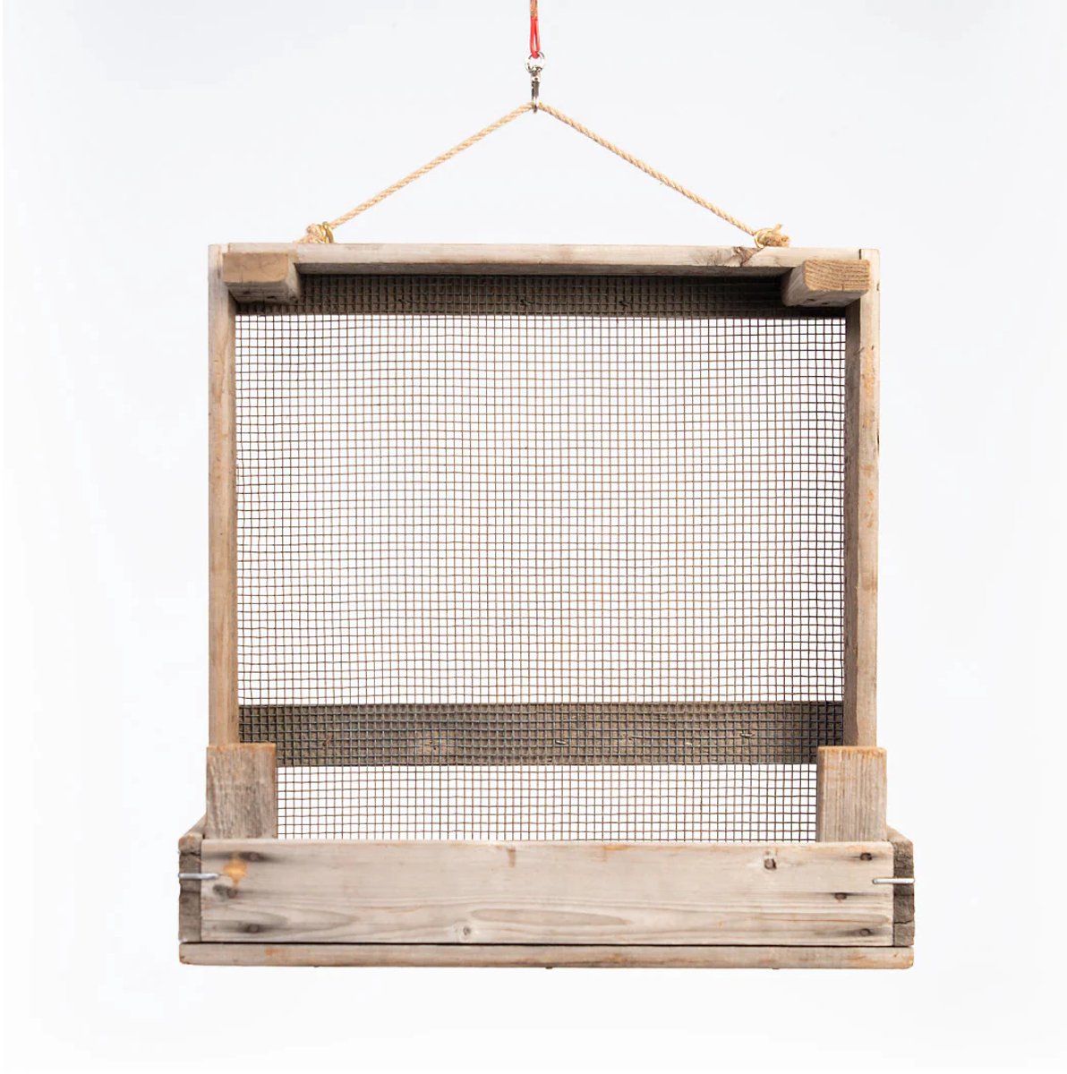 Vintage Uienzeef - houten decoratie - smalle tuinplank 50 x 26,5 x 61 cm - rustiek en handgemaakt - inclusief bevestigingsmateriaal