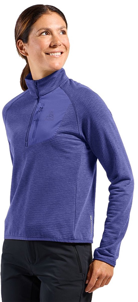 Odlo Ascent Sweatshirt Met Halve Rits Vrouw Blauw