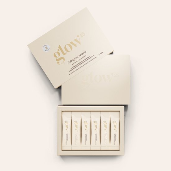 Glow25 Collageen Intensief verpakking met 30 sticks.